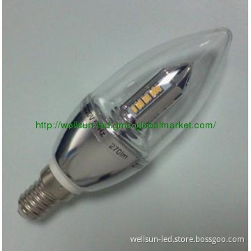 clear cover led candle light bedroom lighting
